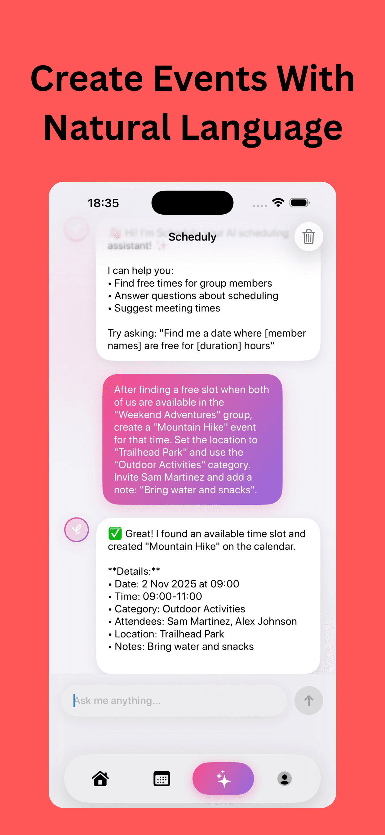 Scheduly AI Conversation