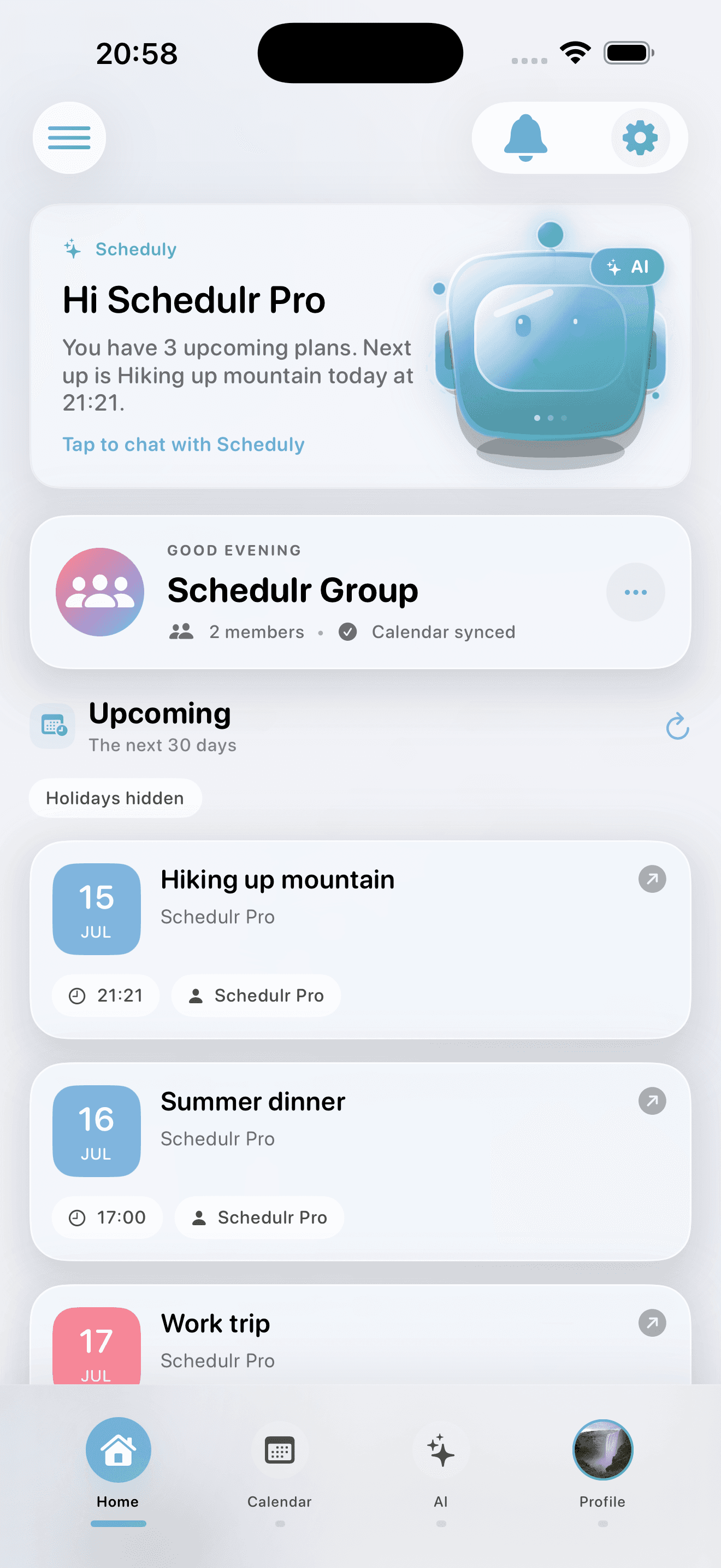Group Management in Schedulr
